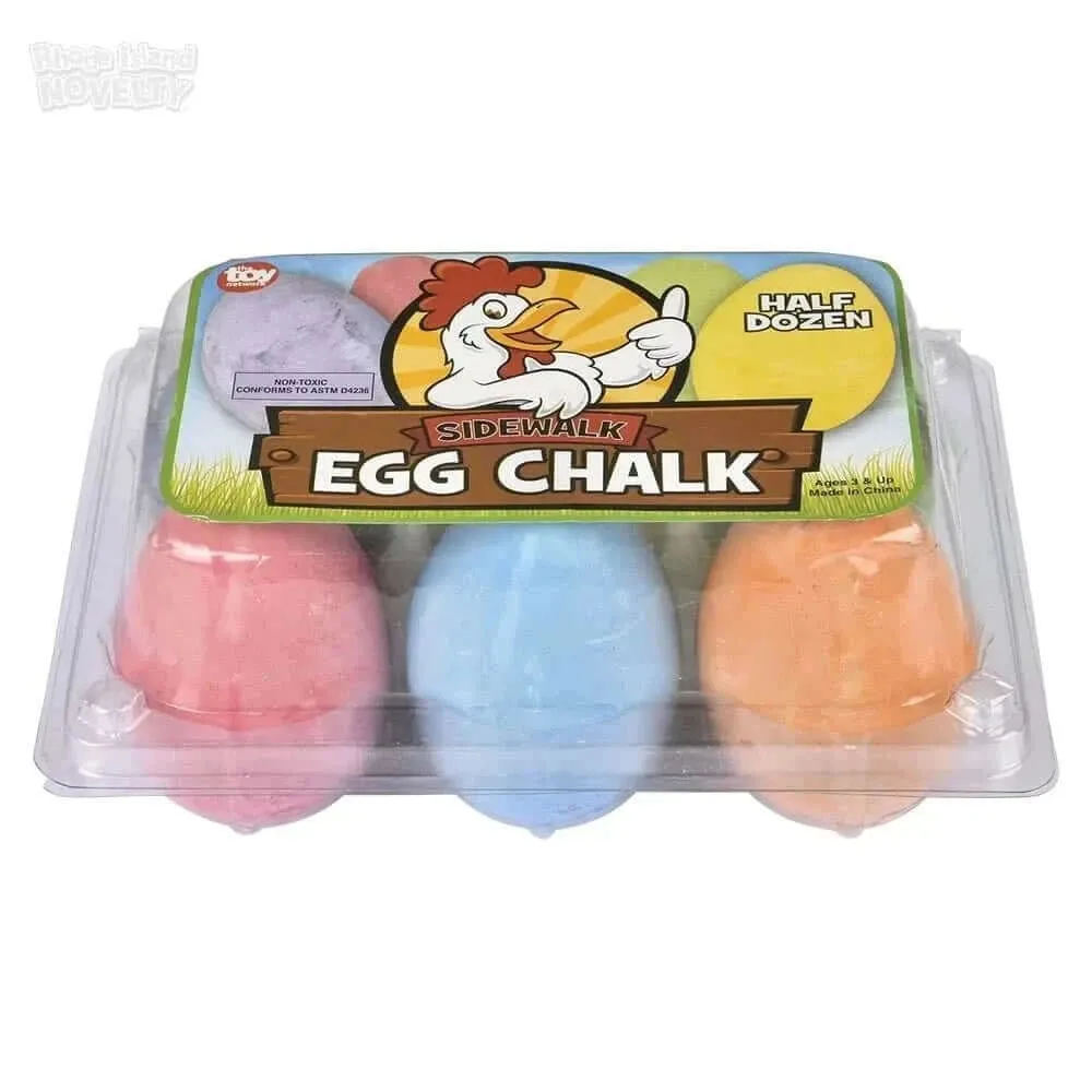 2.5" Egg Sidewalk Chalk (6pcs)