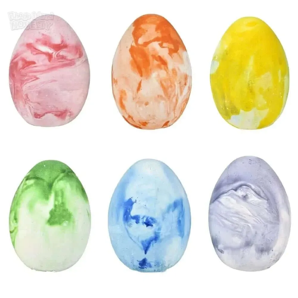 2.5" Marbleized Egg Sidewalk Chalk (6pcs)
