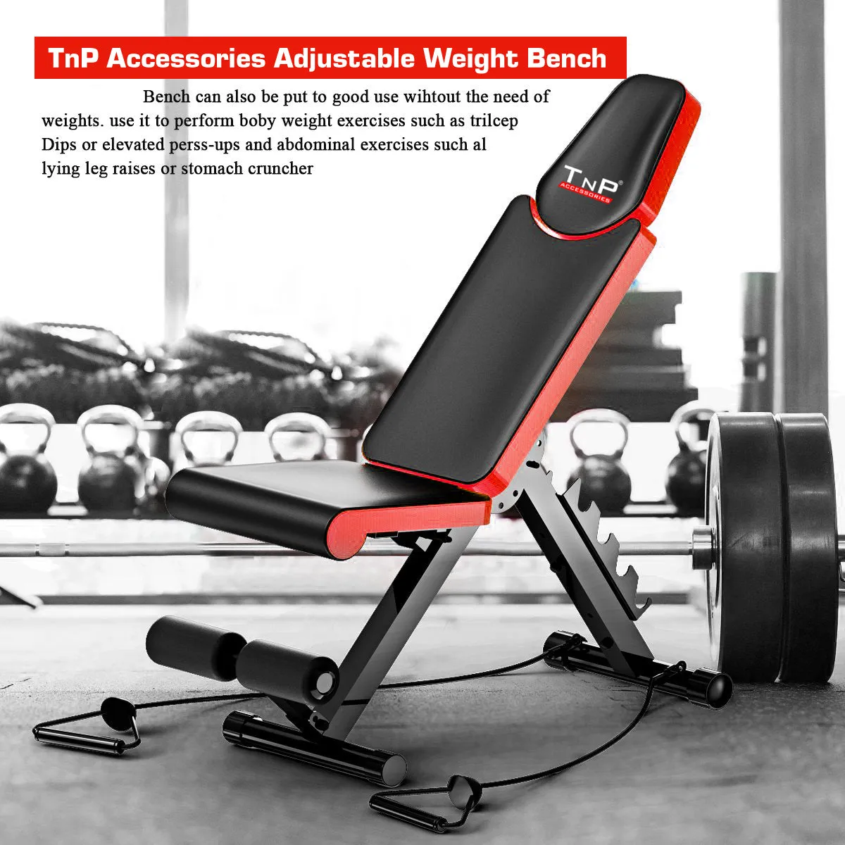 Adjustable Weight Bench XQ-503C Black/Red