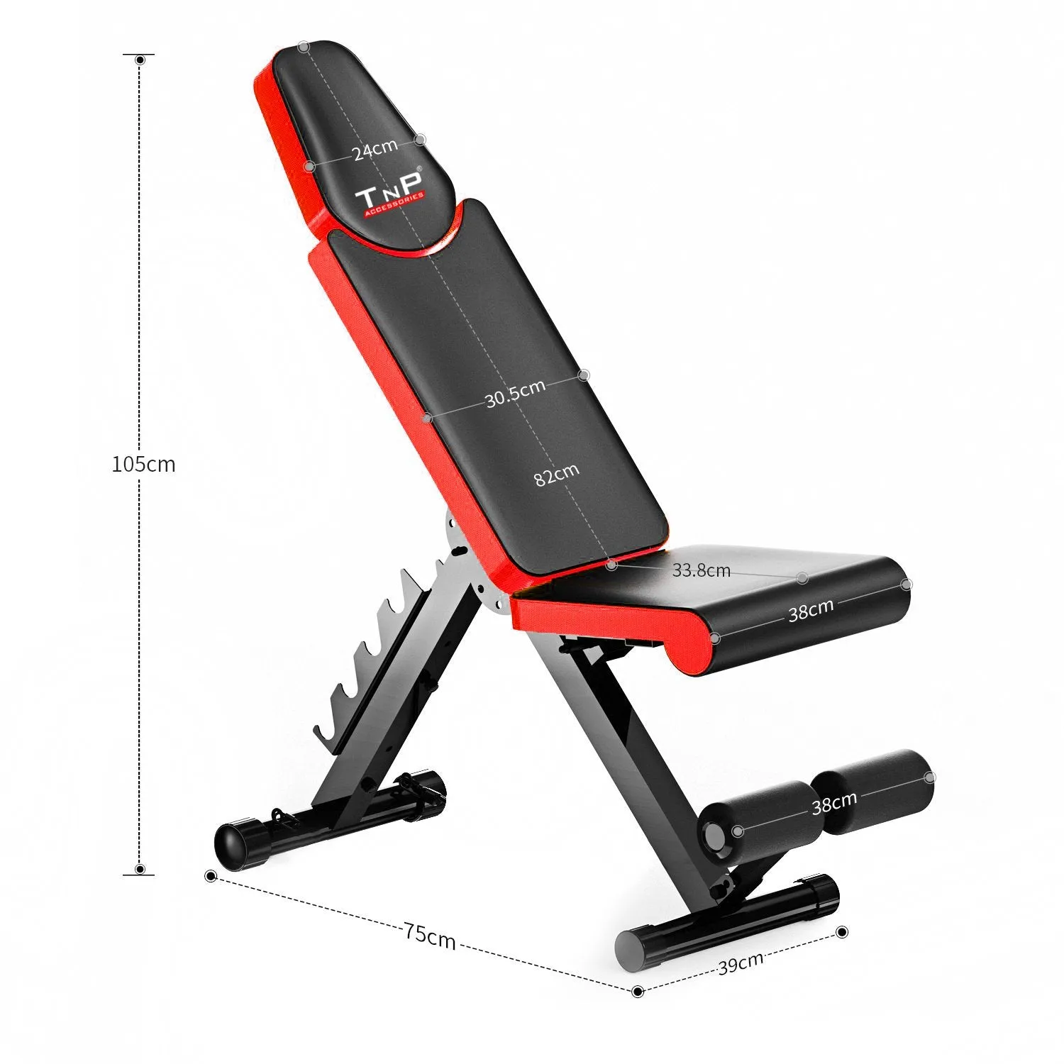 Adjustable Weight Bench XQ-503C Black/Red