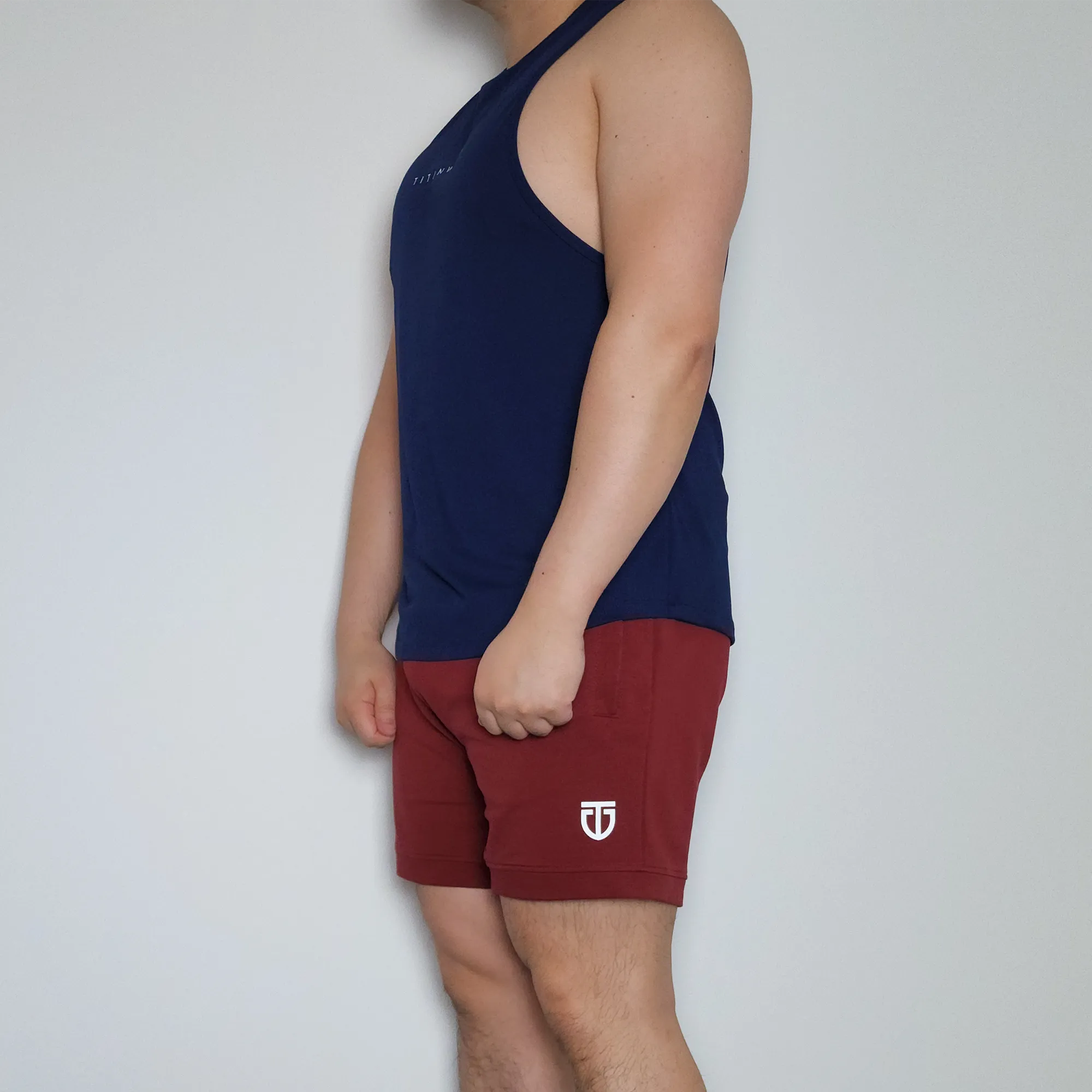 Aesthetic Sweat Shorts - Dark Red