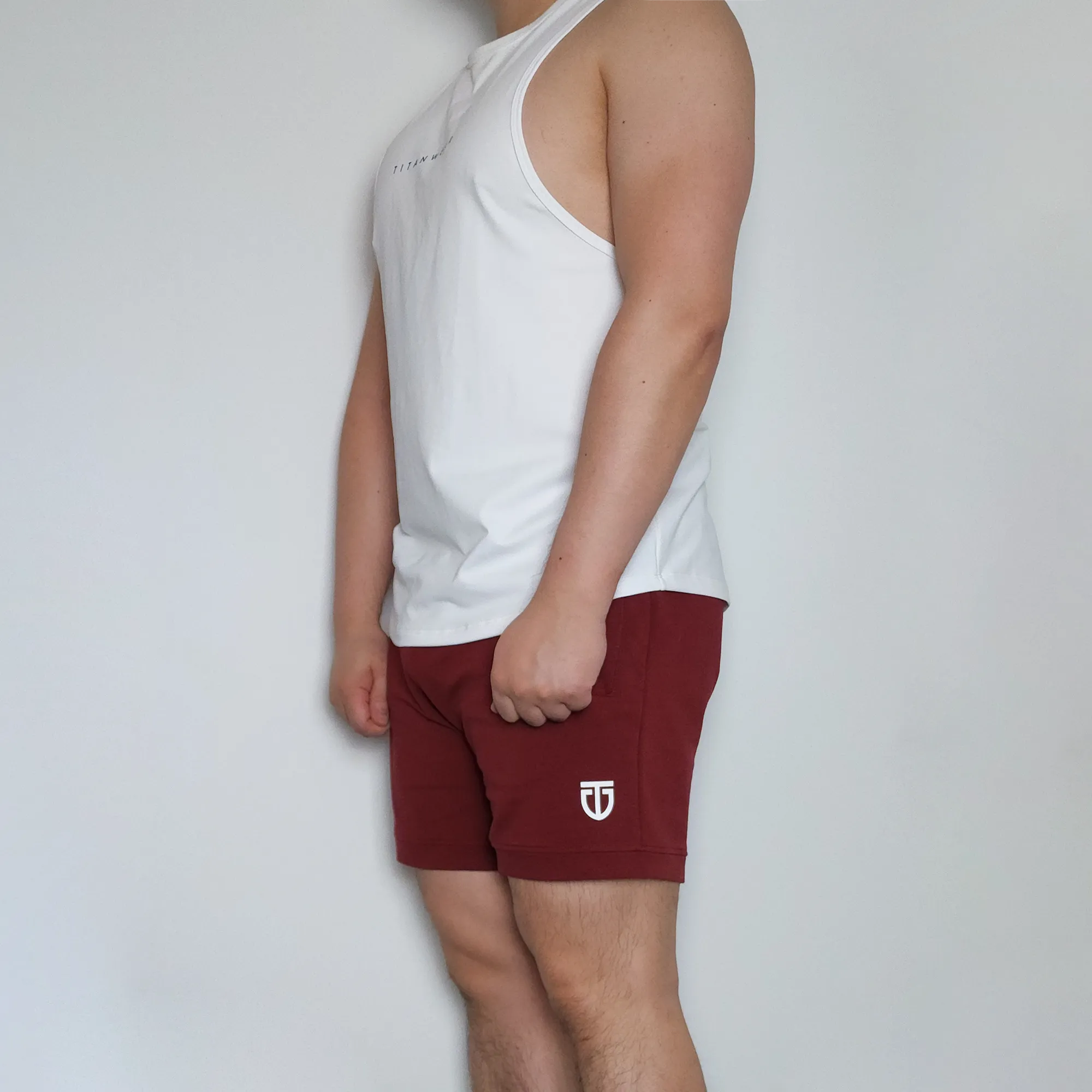 Aesthetic Sweat Shorts - Dark Red