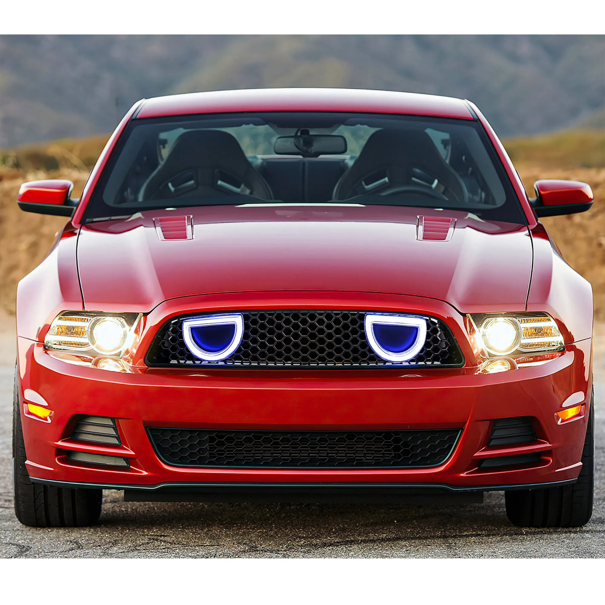 AMERICAN MODIFIED Mustang Front Upper Grille Fits 2013-2014 Ford Mustang GT V6