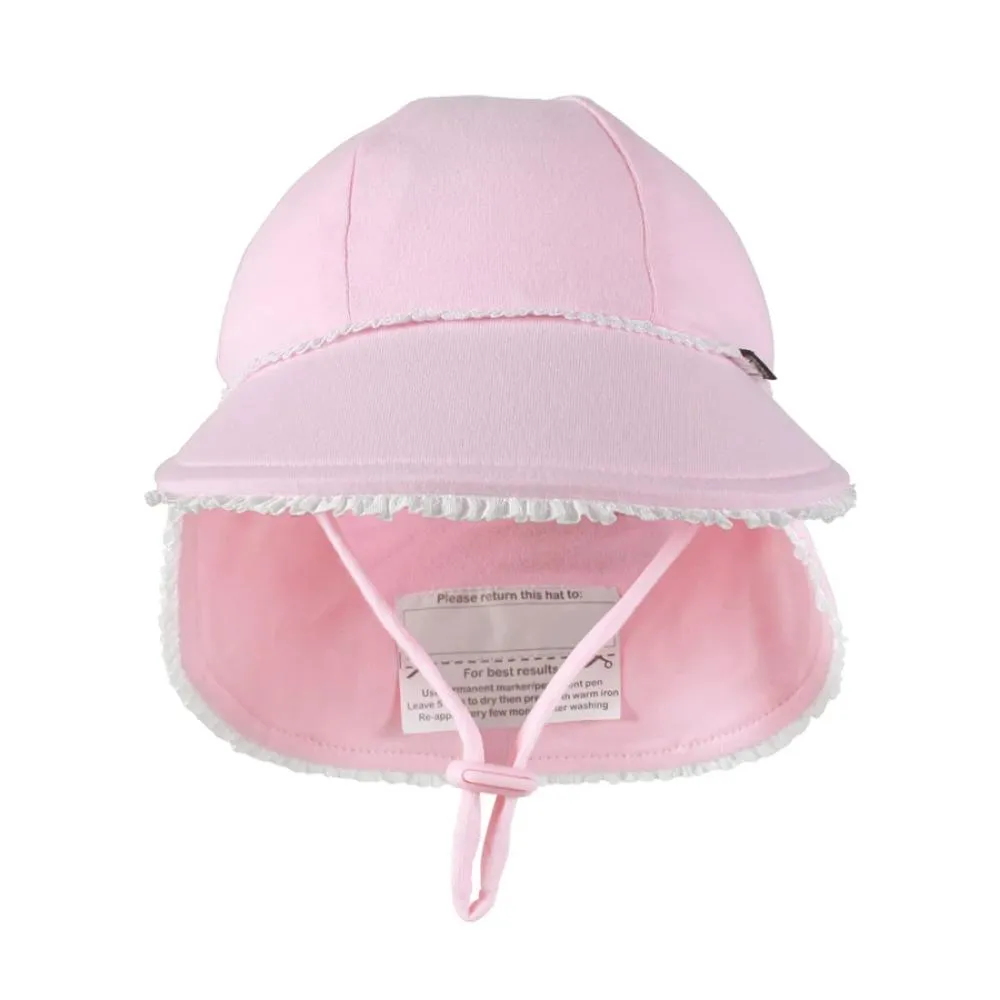 Bedhead Hats Baby Legionnaire Hat Ruffle Trim Blush
