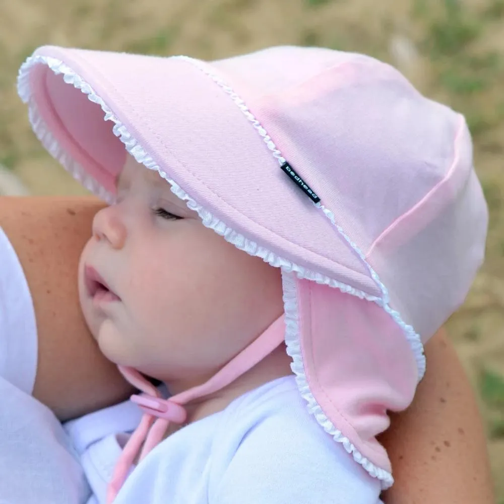 Bedhead Hats Baby Legionnaire Hat Ruffle Trim Blush