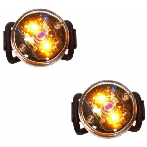 Button Blinky Side Bike Light Set - Amber