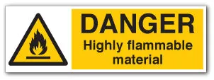 DANGER Highly flammable material