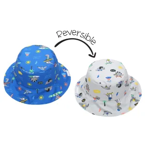 FlapJack Kids Reversible Patterned Sun Hat - Dino
