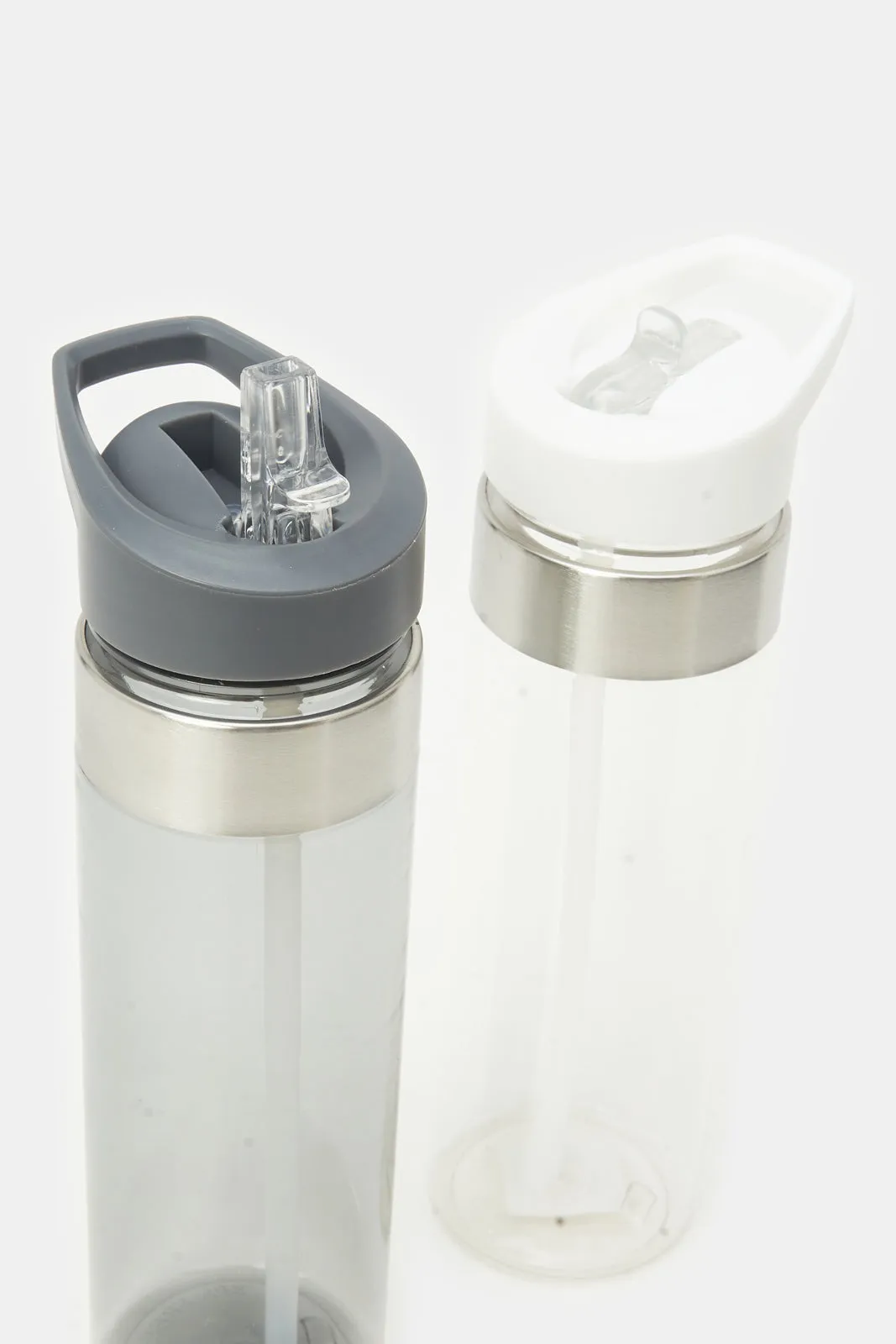 Grey And White Water Bottle Set (Pack of 2)