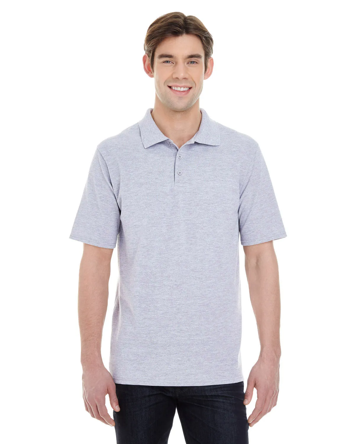 Hanes 055P Men's 6.5 oz. X-Temp Piqu Short-Sleeve Polo with Fresh IQ