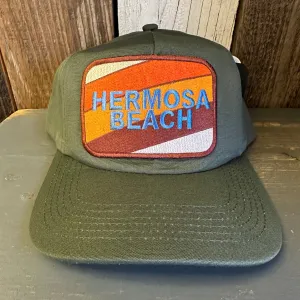 Hermosa Beach GOLF CARTS & YOGA PANTS - 5 Panel Hat - Forest Green