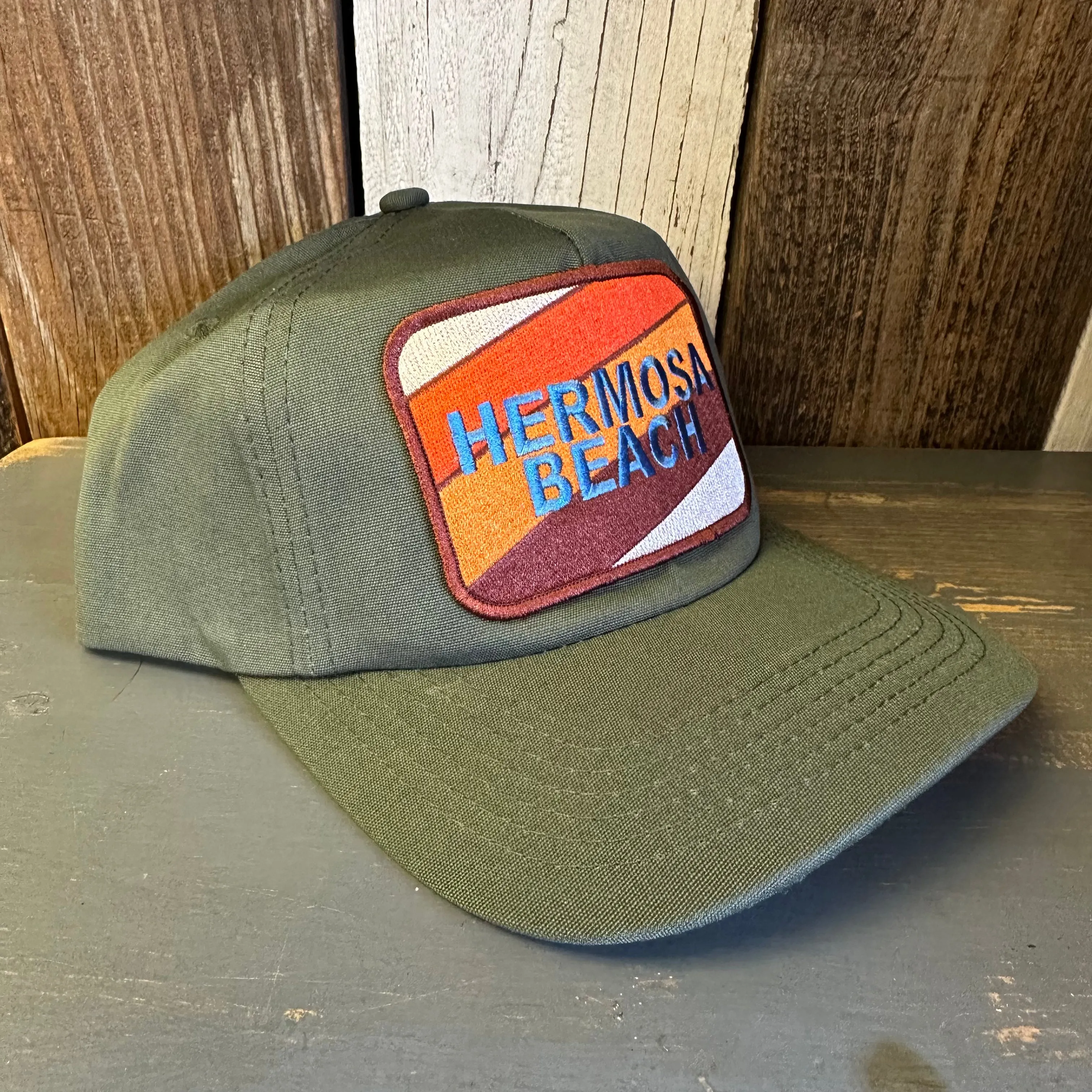 Hermosa Beach GOLF CARTS & YOGA PANTS - 5 Panel Hat - Forest Green