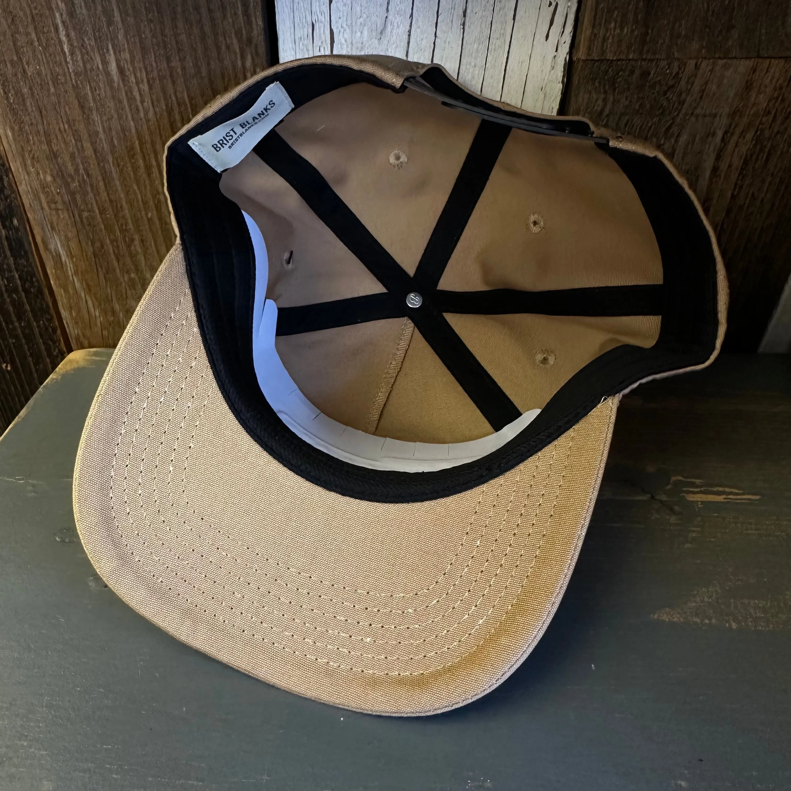 Hermosa Beach SO PITTED! :: HB SURFBOARD - 5 Panel Hat - Khaki