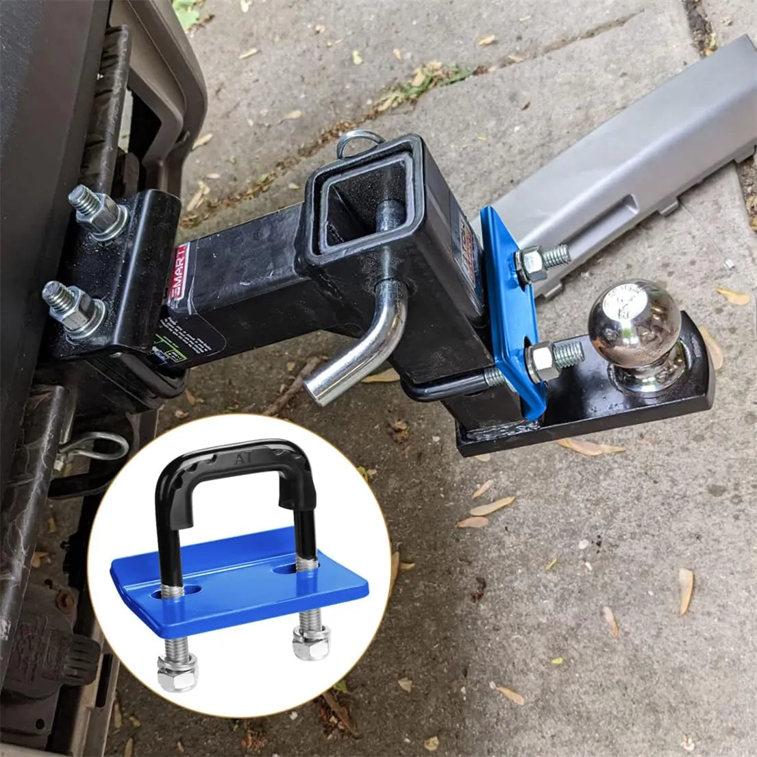 Hitch Tightener Anti-Rattle Stabilizer Heavy Duty Hitch Stabilizer for 1.25" and 2, Blue