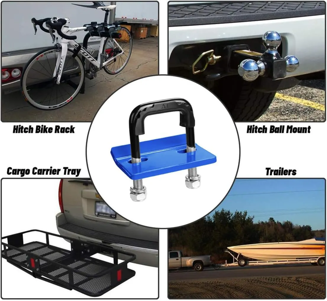 Hitch Tightener Anti-Rattle Stabilizer Heavy Duty Hitch Stabilizer for 1.25" and 2, Blue
