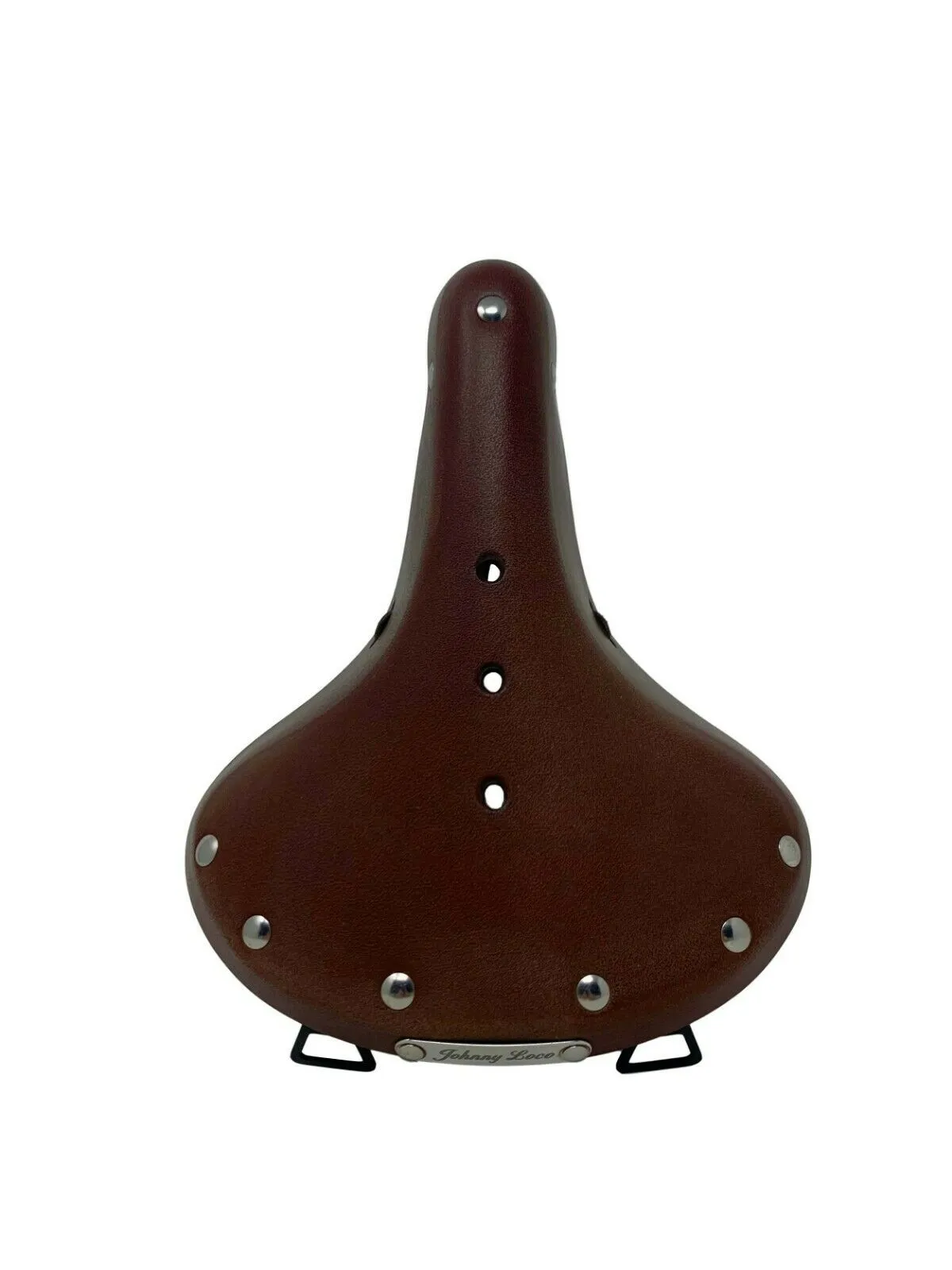 Johnny Loco Classic Cruiser Style Real Leather Saddle With Suspension - Brown