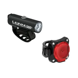 LEZYNE CLASSIC DRIVE 500  / ZECTO DRIVE 200  PAIR Light Pack - Black