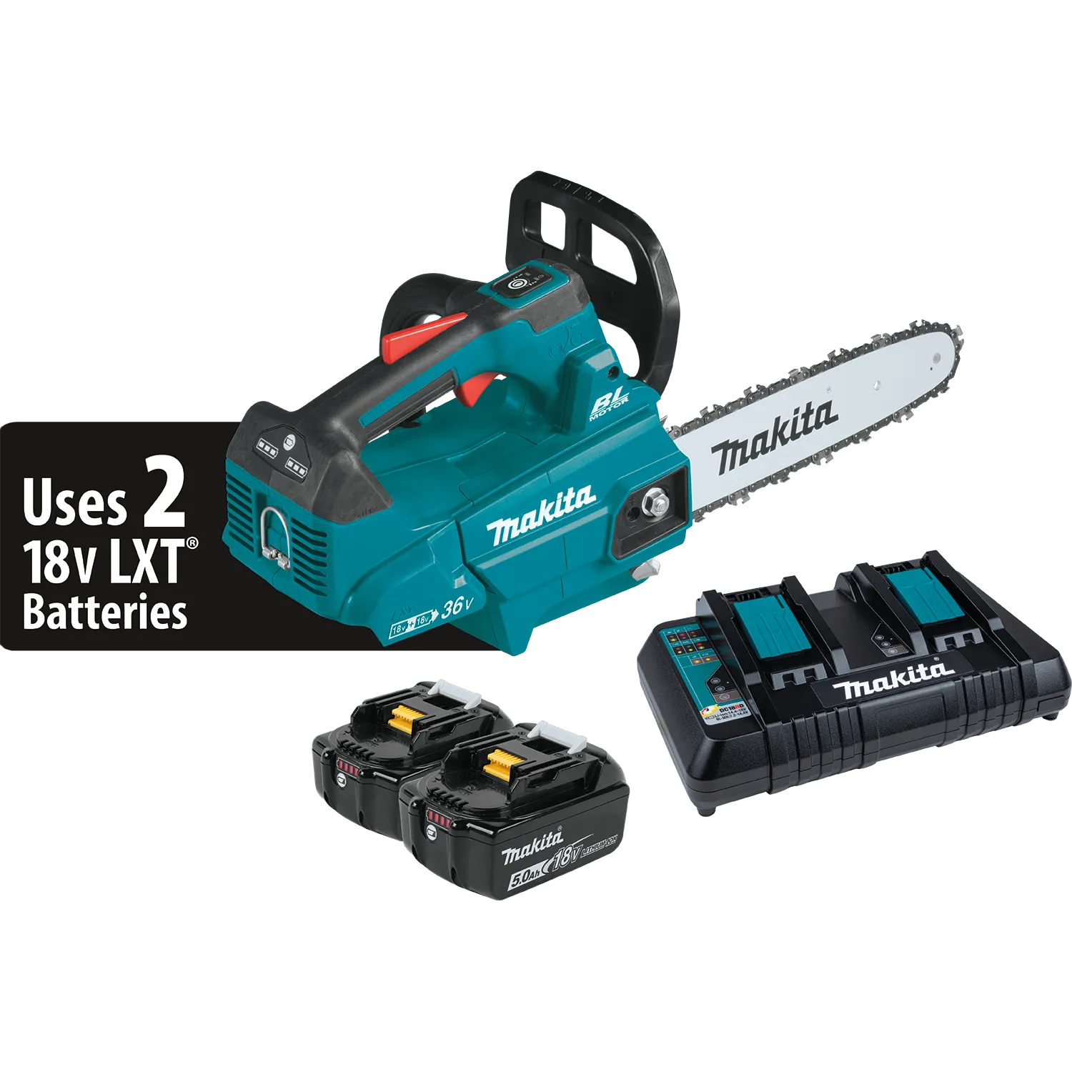 Makita XCU08PT 36V (18V X2) LXT Brushless 14" Top Handle Chain Saw Kit