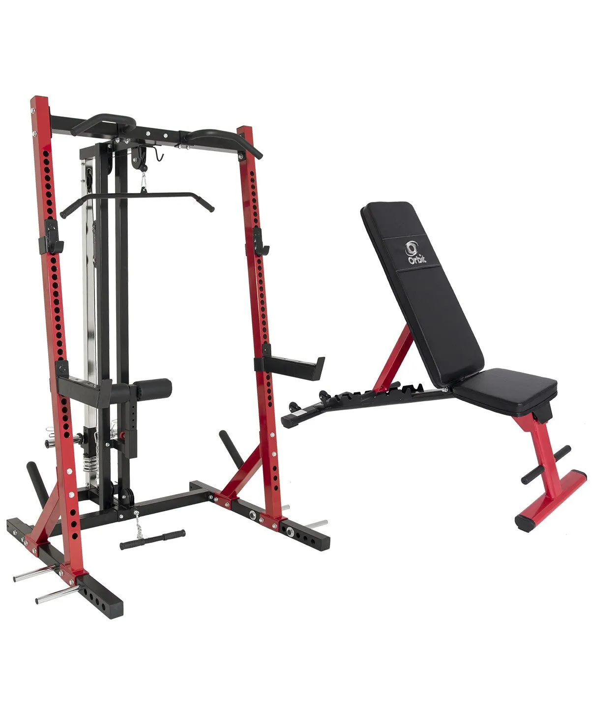Max Squat Rack with Lat and FID Bench - Package Deal