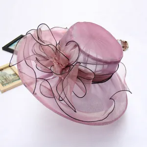Mesh Party Topper Beach Sun Hat Women's Organza Sun Protection Hat