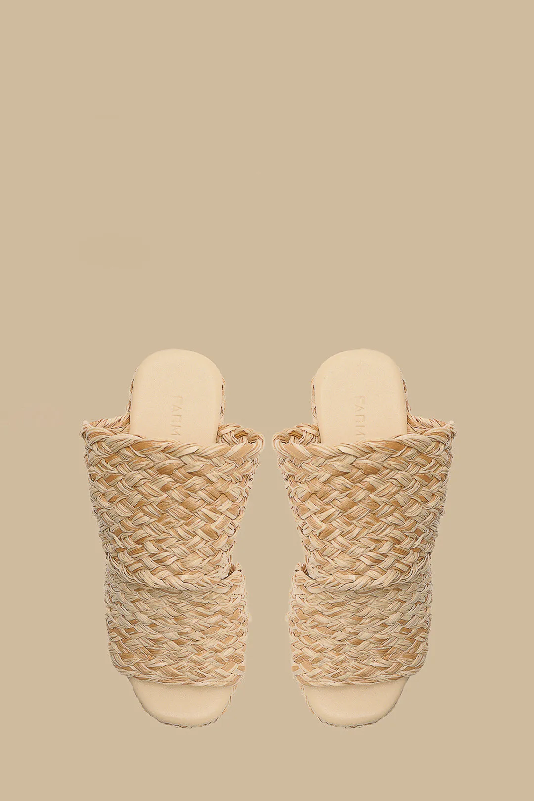 Natural Braided Raffia Platform Sandal