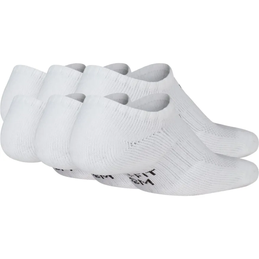 Nike Performance Cushioned No-Show Training Socks 6-Pack (Junior) - White
