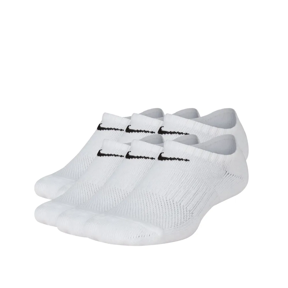 Nike Performance Cushioned No-Show Training Socks 6-Pack (Junior) - White
