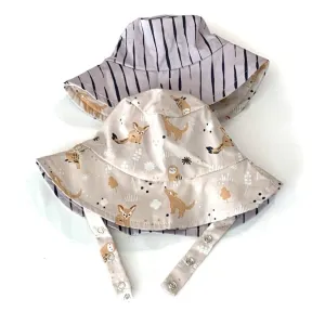 Organic Reversible Bucket Sun Hat - Friends