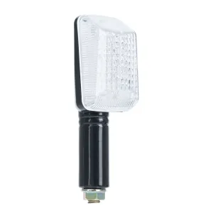 Oxford Rectangle Indicator Black Long Stem Clear Lens Motorcycle Lights