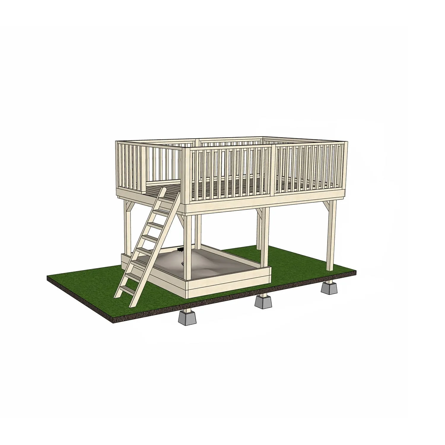 Raised Playground Platforms - In Ground