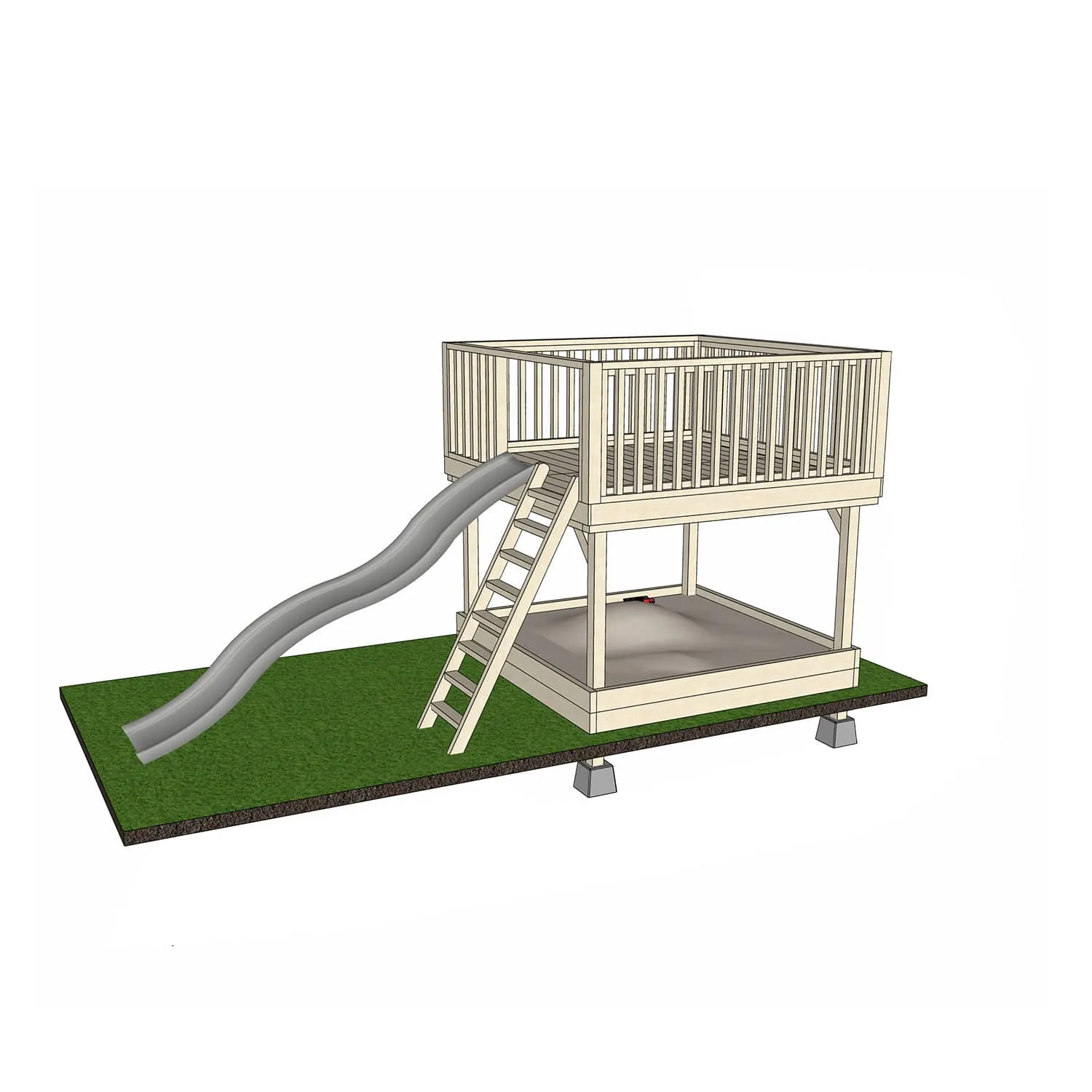 Raised Playground Platforms - In Ground