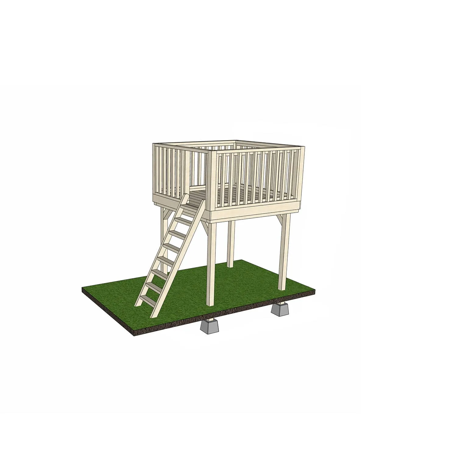 Raised Playground Platforms - In Ground