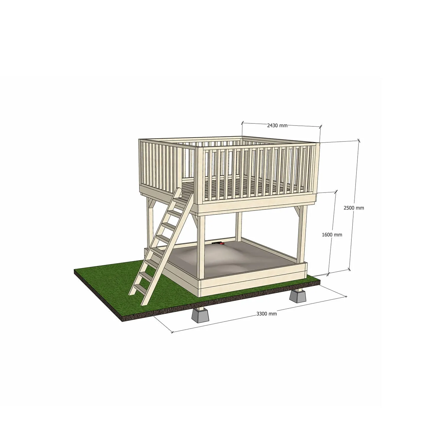 Raised Playground Platforms - In Ground