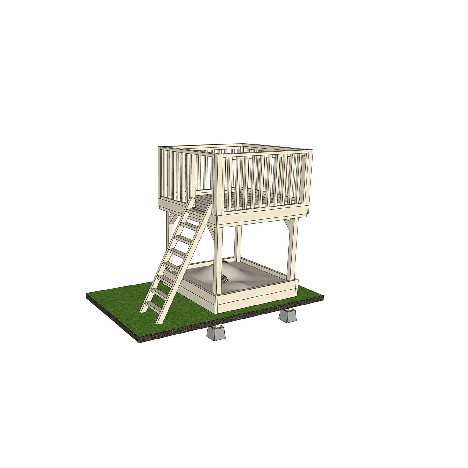 Raised Playground Platforms - In Ground