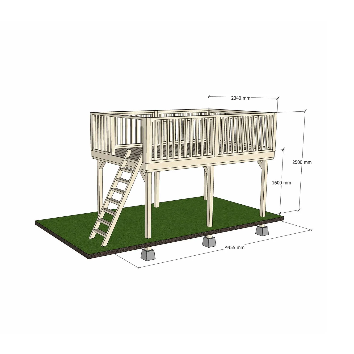 Raised Playground Platforms - In Ground