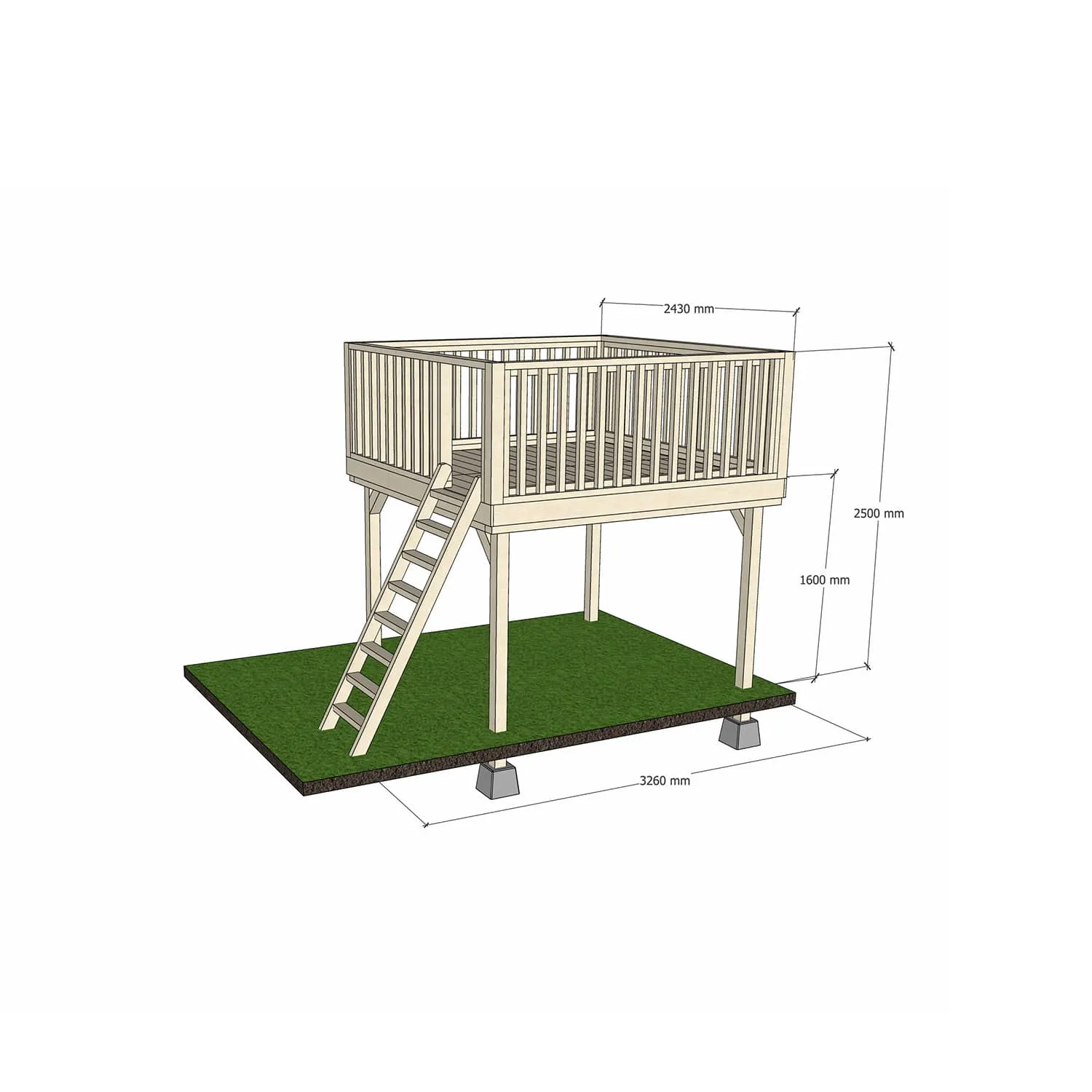 Raised Playground Platforms - In Ground