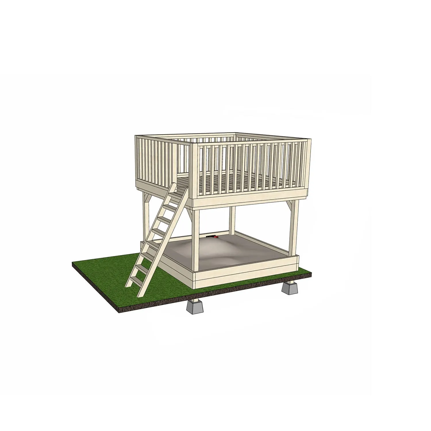 Raised Playground Platforms - In Ground