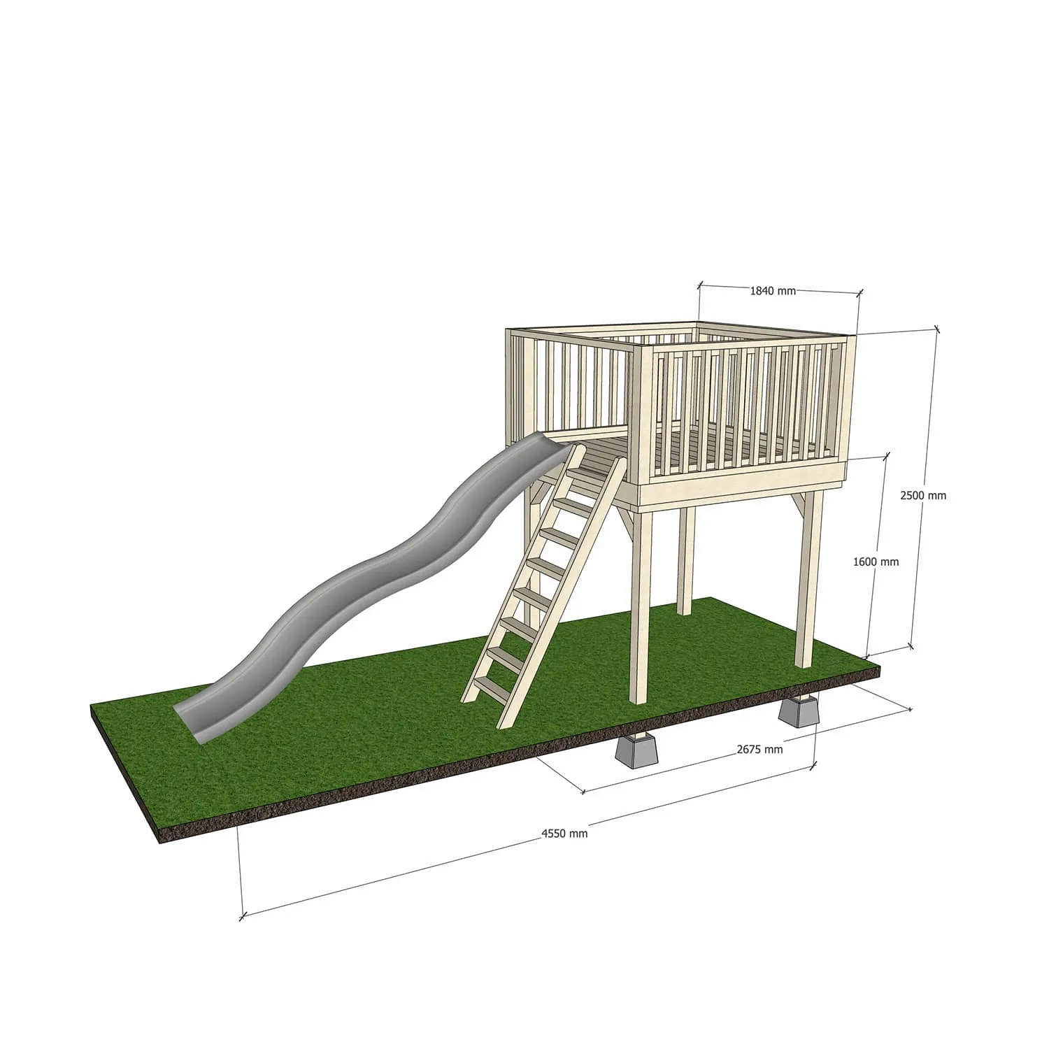 Raised Playground Platforms - In Ground