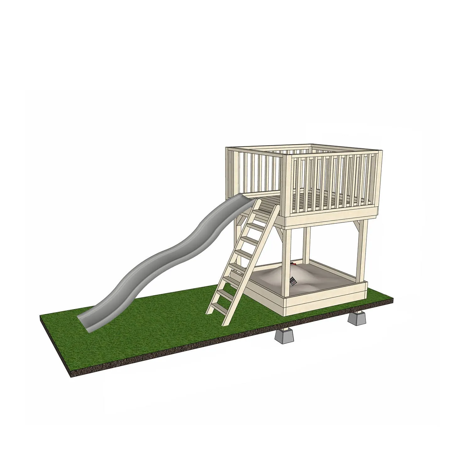 Raised Playground Platforms - In Ground