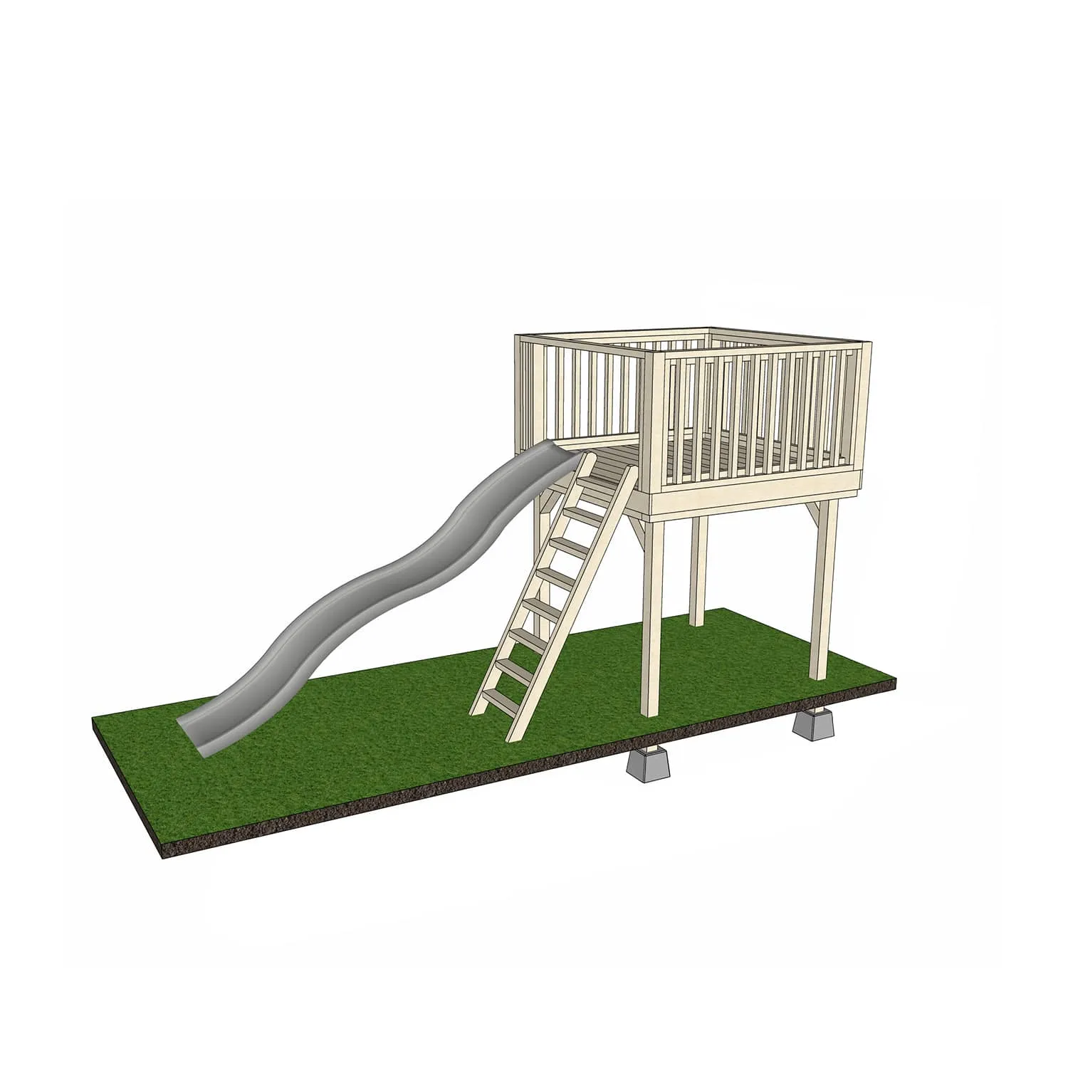 Raised Playground Platforms - In Ground