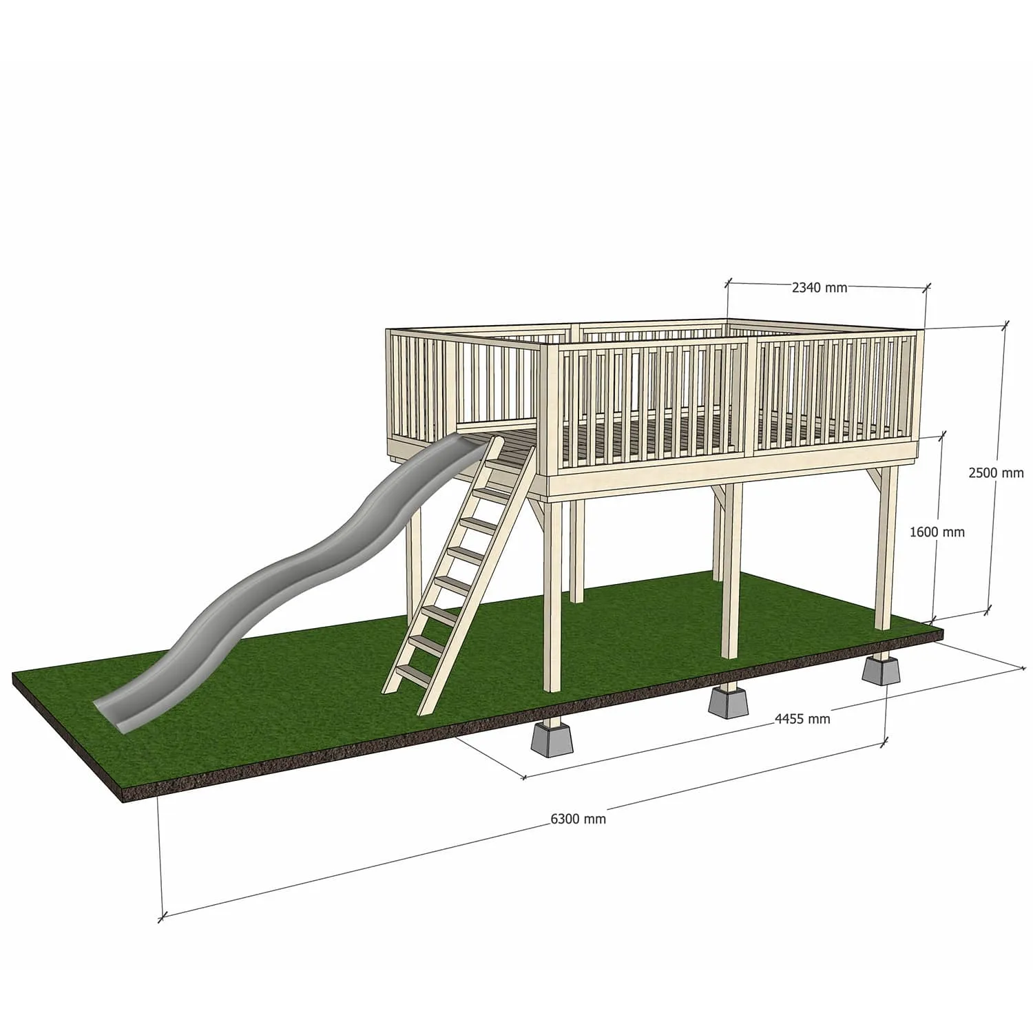 Raised Playground Platforms - In Ground