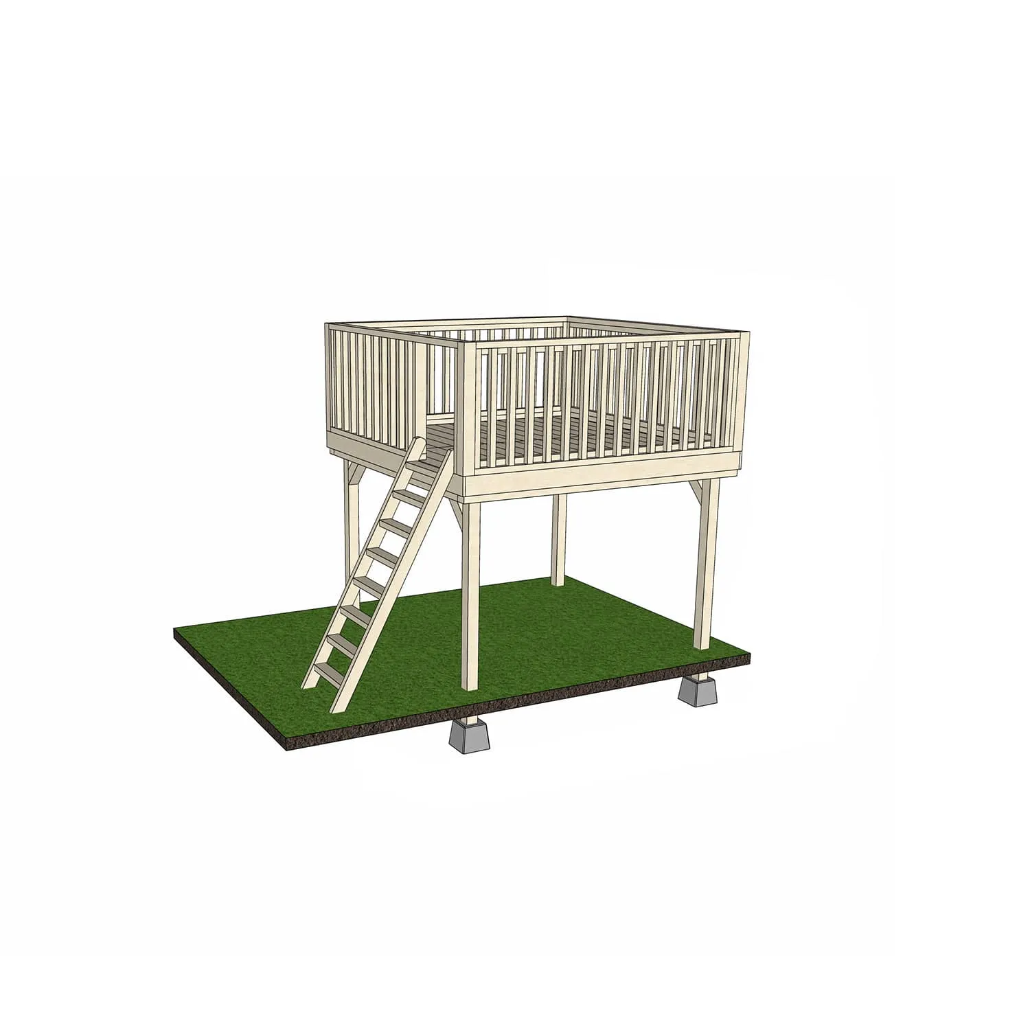 Raised Playground Platforms - In Ground