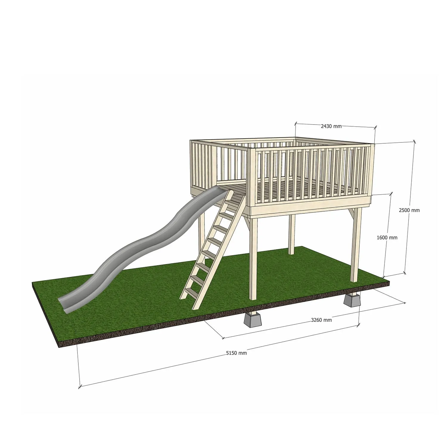 Raised Playground Platforms - In Ground