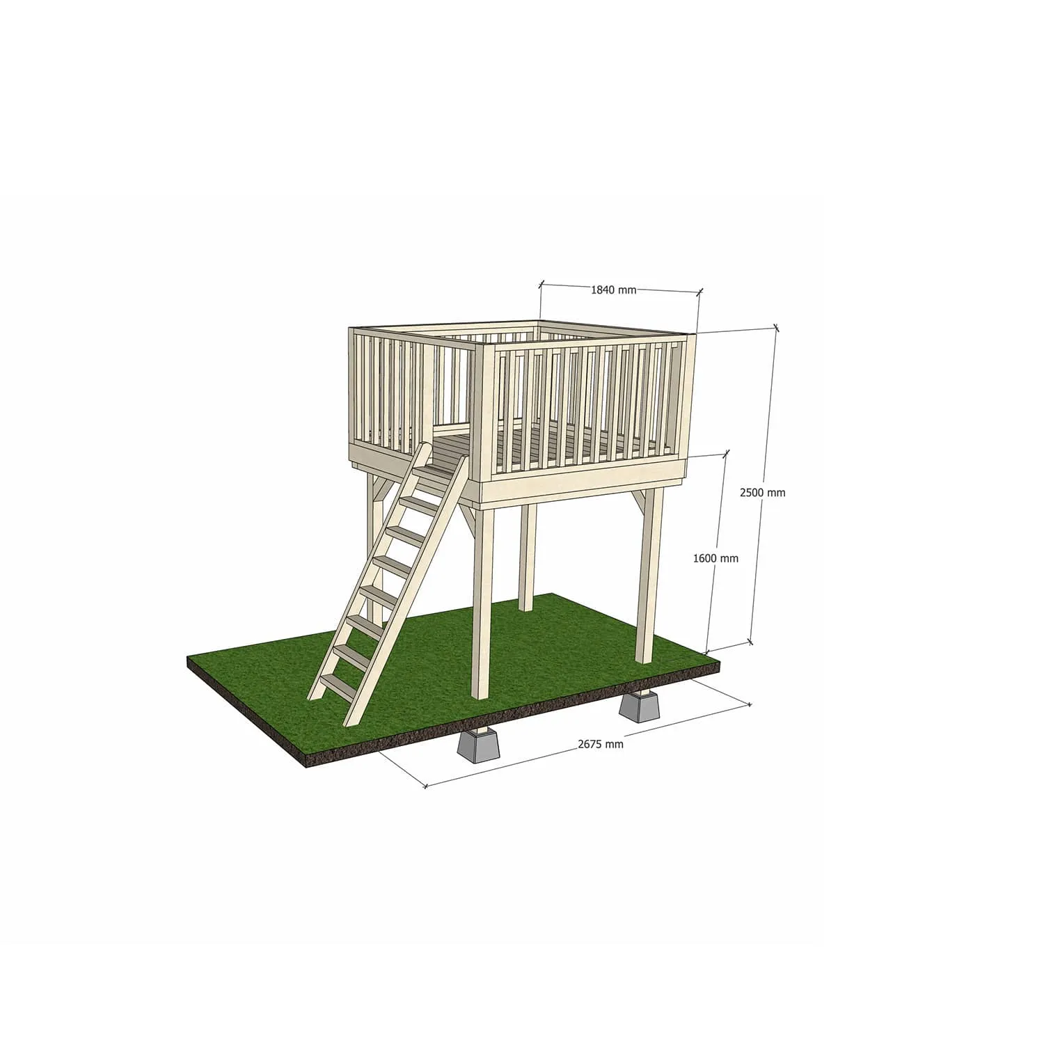 Raised Playground Platforms - In Ground