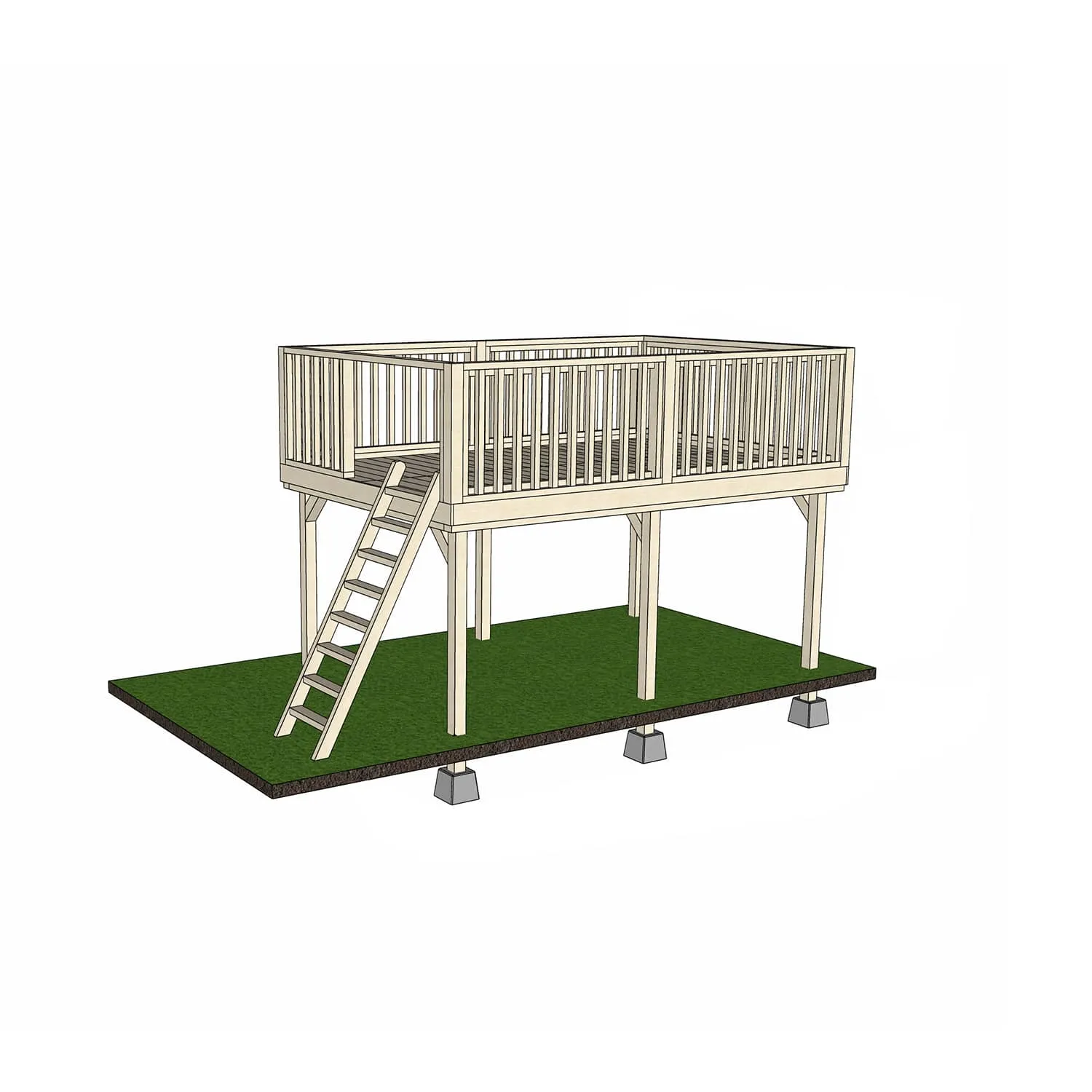 Raised Playground Platforms - In Ground
