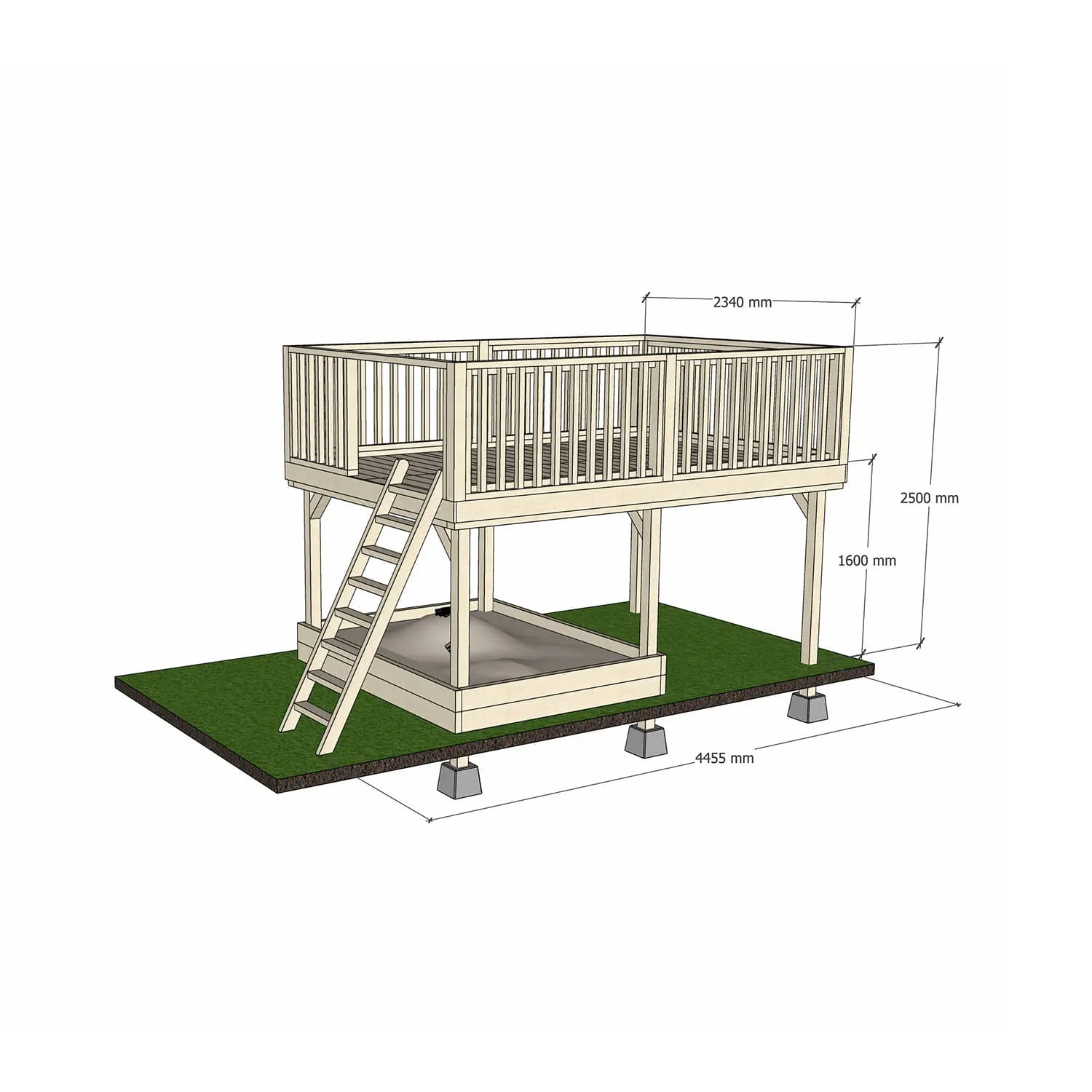 Raised Playground Platforms - In Ground