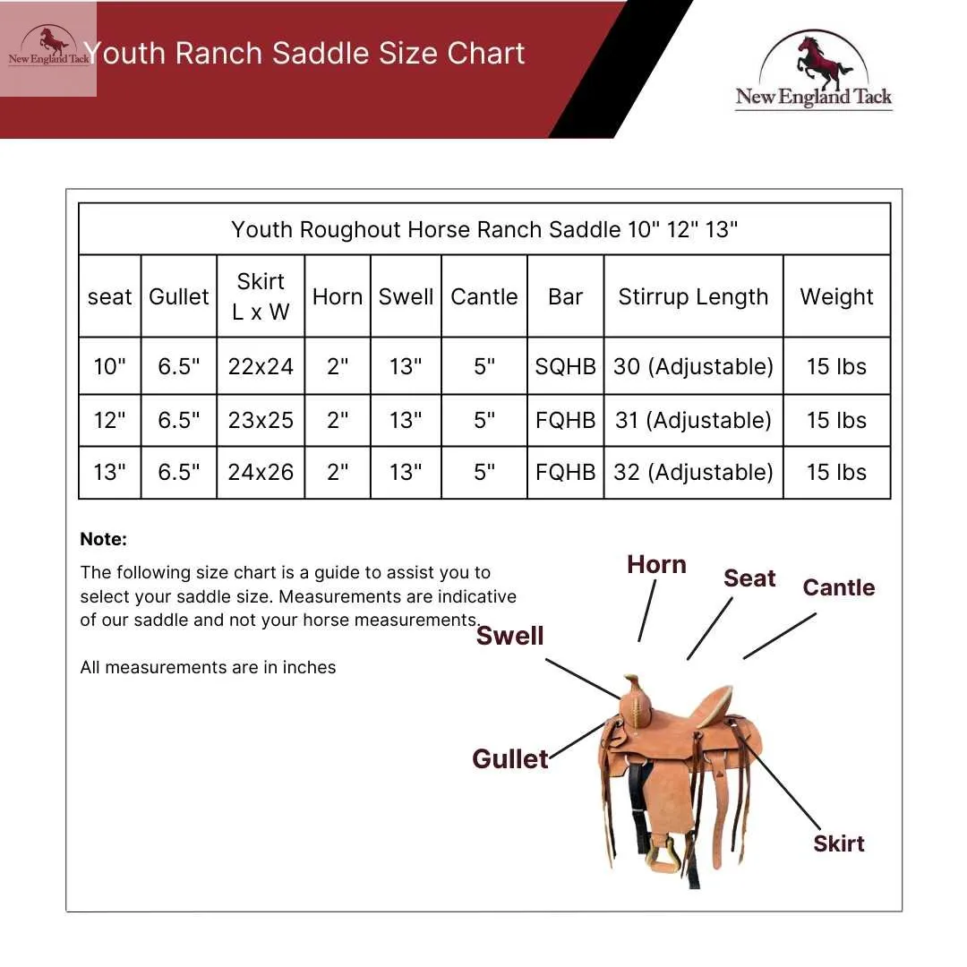 Resistance Youth Western Horse Ranch Style Saddle