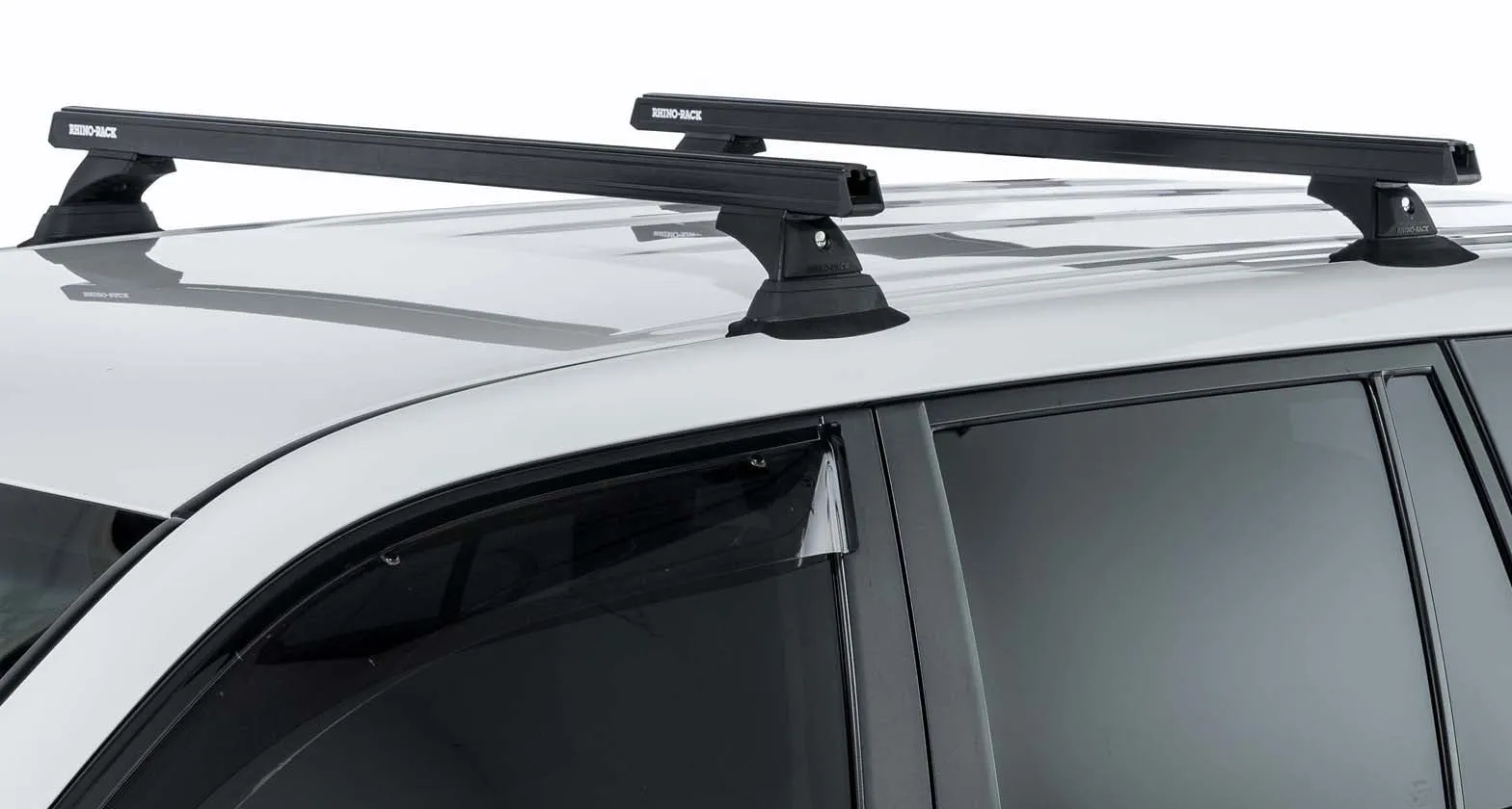 Rhino Rack Heavy Duty RCH Black 3 Bar Roof Rack - 200 Series Land Cruiser