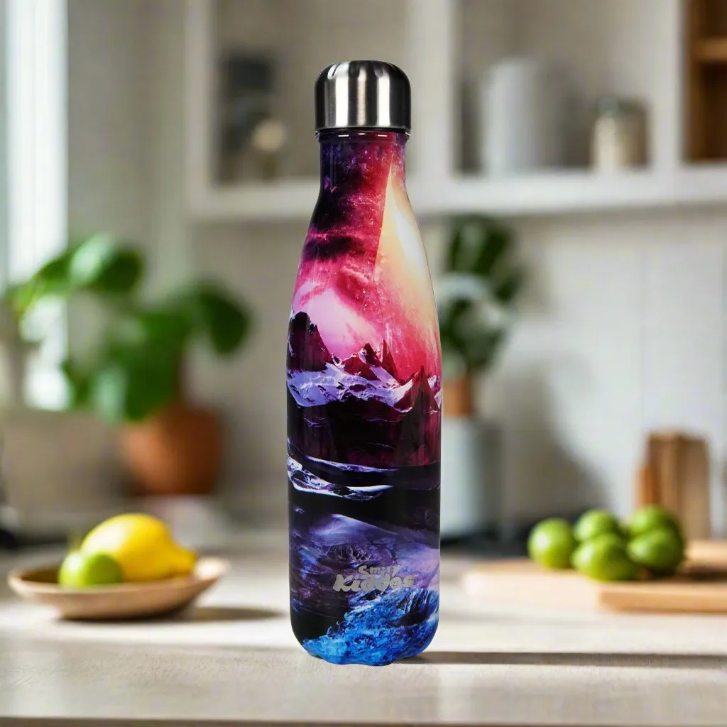 Smily Kiddos 500 ML Stainless Steel  Water Bottle Mountain Theme