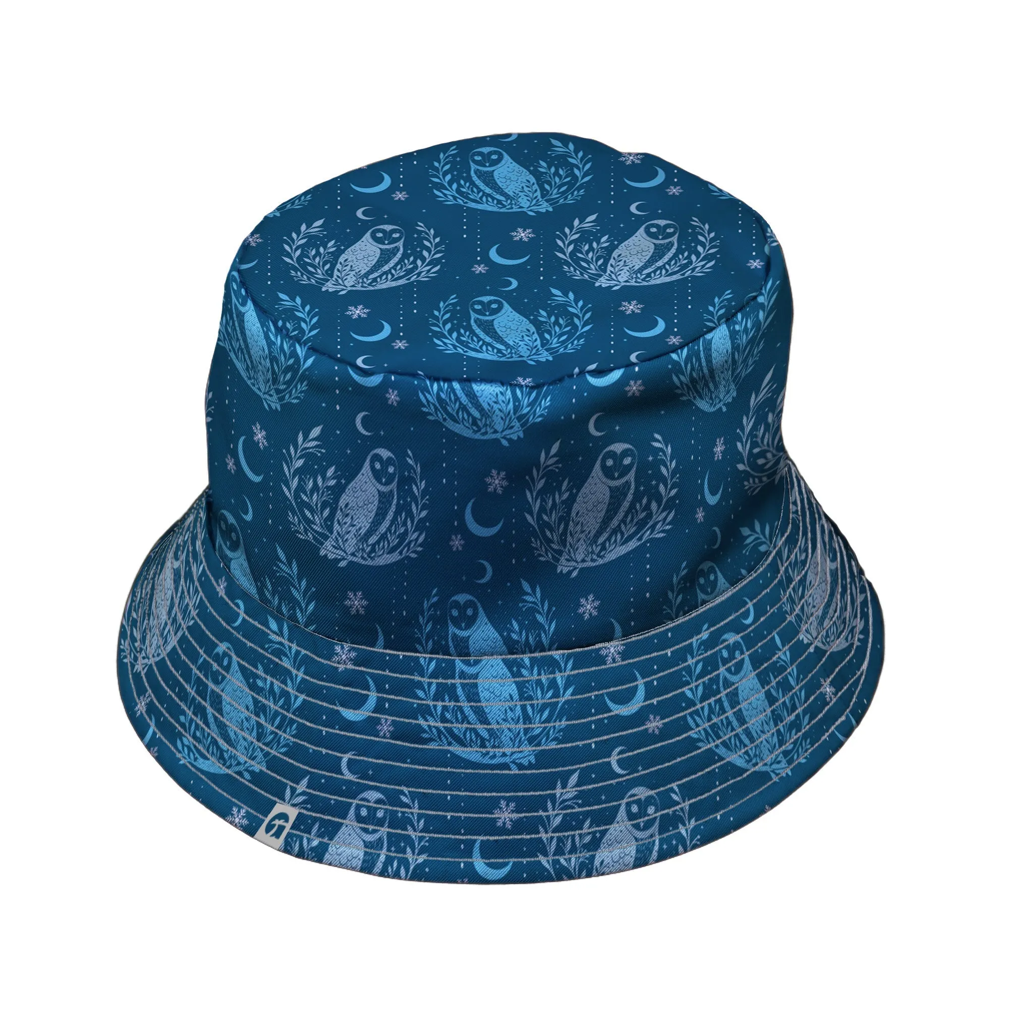 Snow Owl Night Flight Bucket Hat
